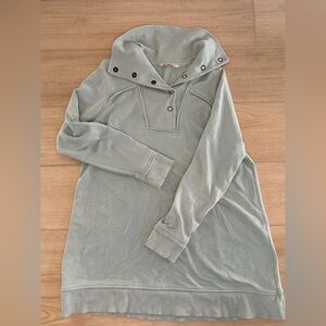 Soft Surroundings Snap Tunic Mint Green Sweater